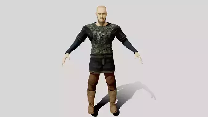 Rigged Viking Man Character
