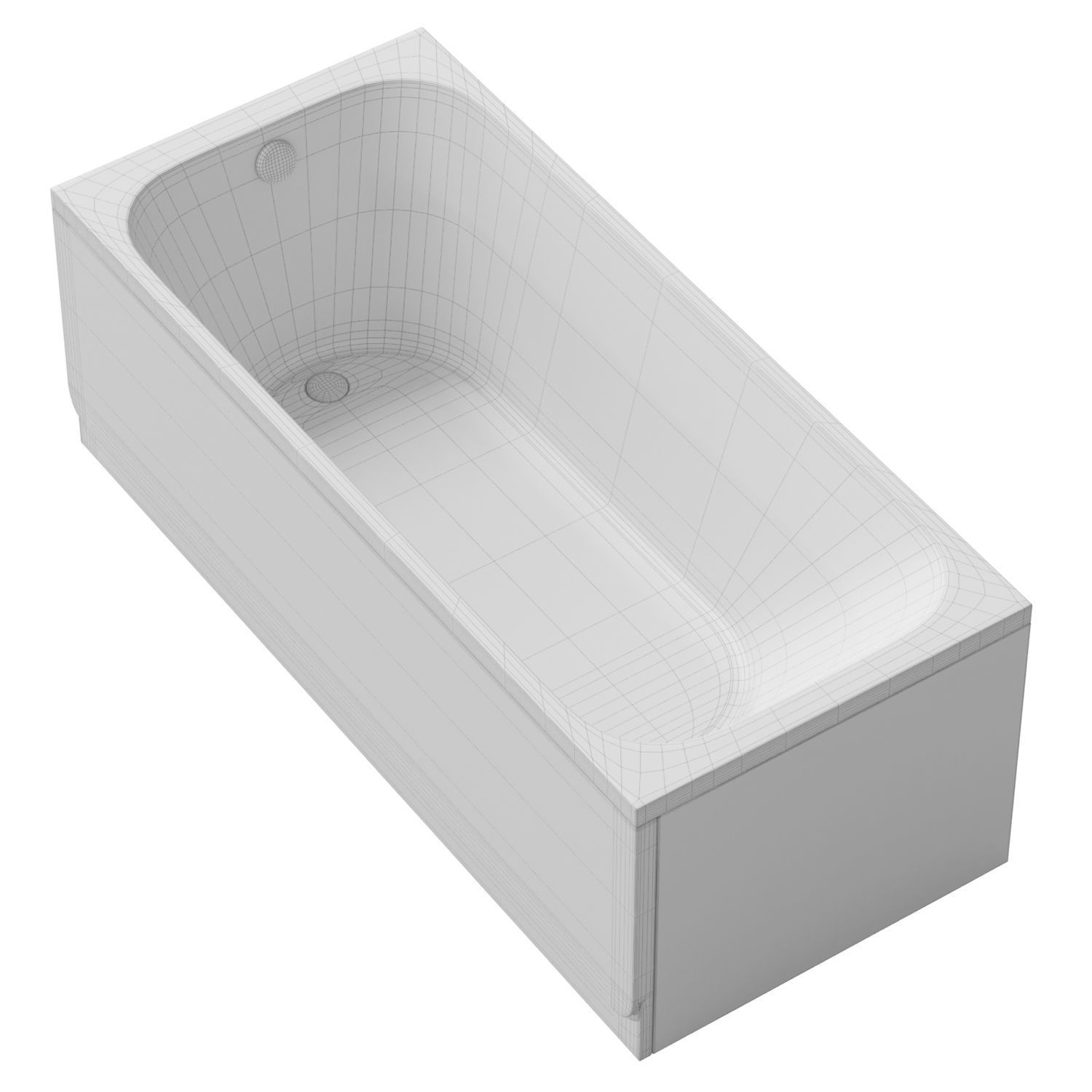 Bathtub Ravak Chrome 3D model_3