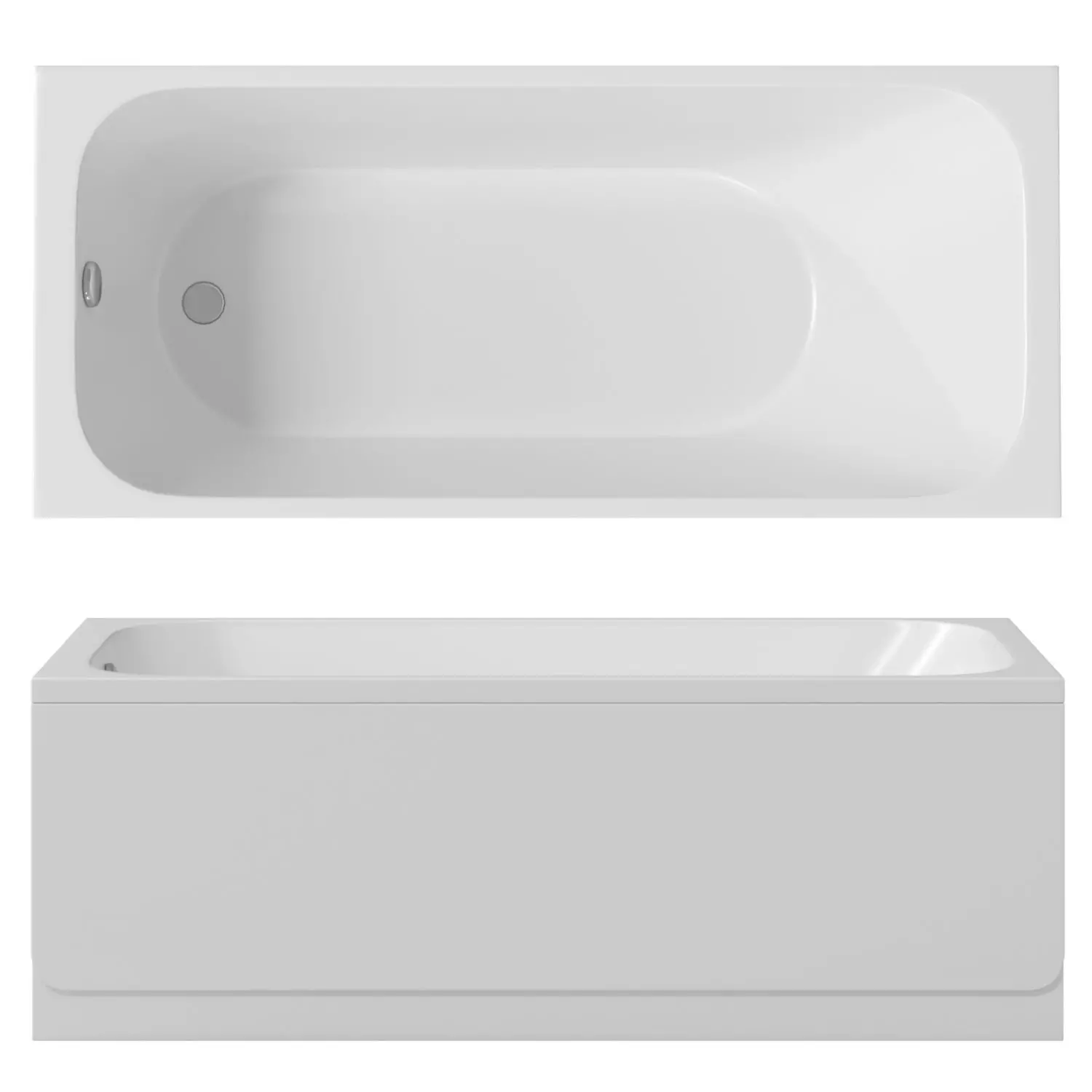 Bathtub Ravak Chrome 3D model_0