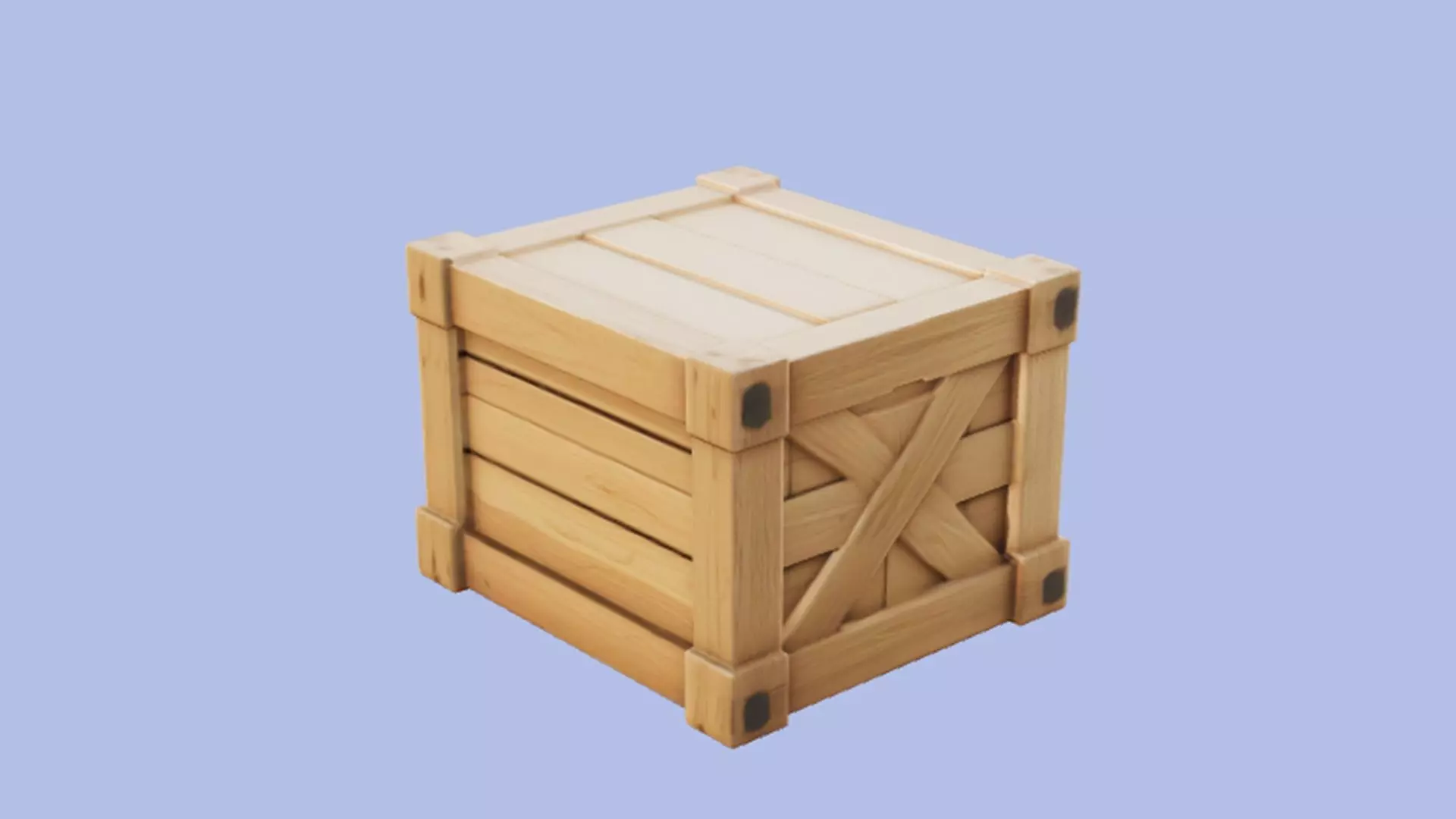 wooden crate 3D model_0
