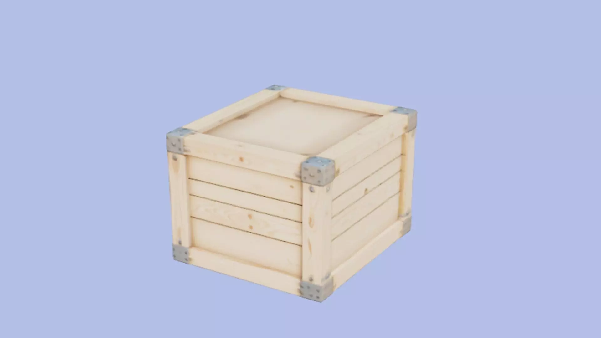 wooden crate 3D model_0