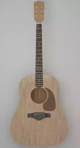 Acoustic guitar 3D model