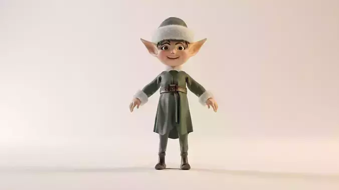 ELF CHARACTER Low-poly 3D model