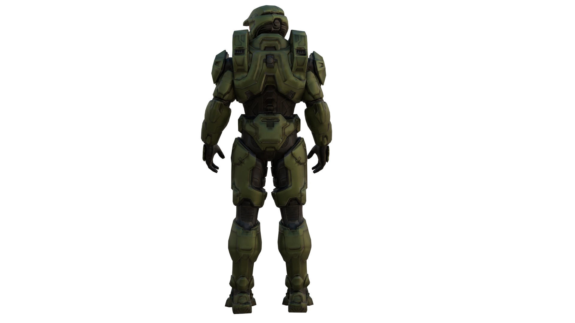 Highly Detailed Master Chief 3D Model Realistic Spartan Armor Low-poly 3D model_1