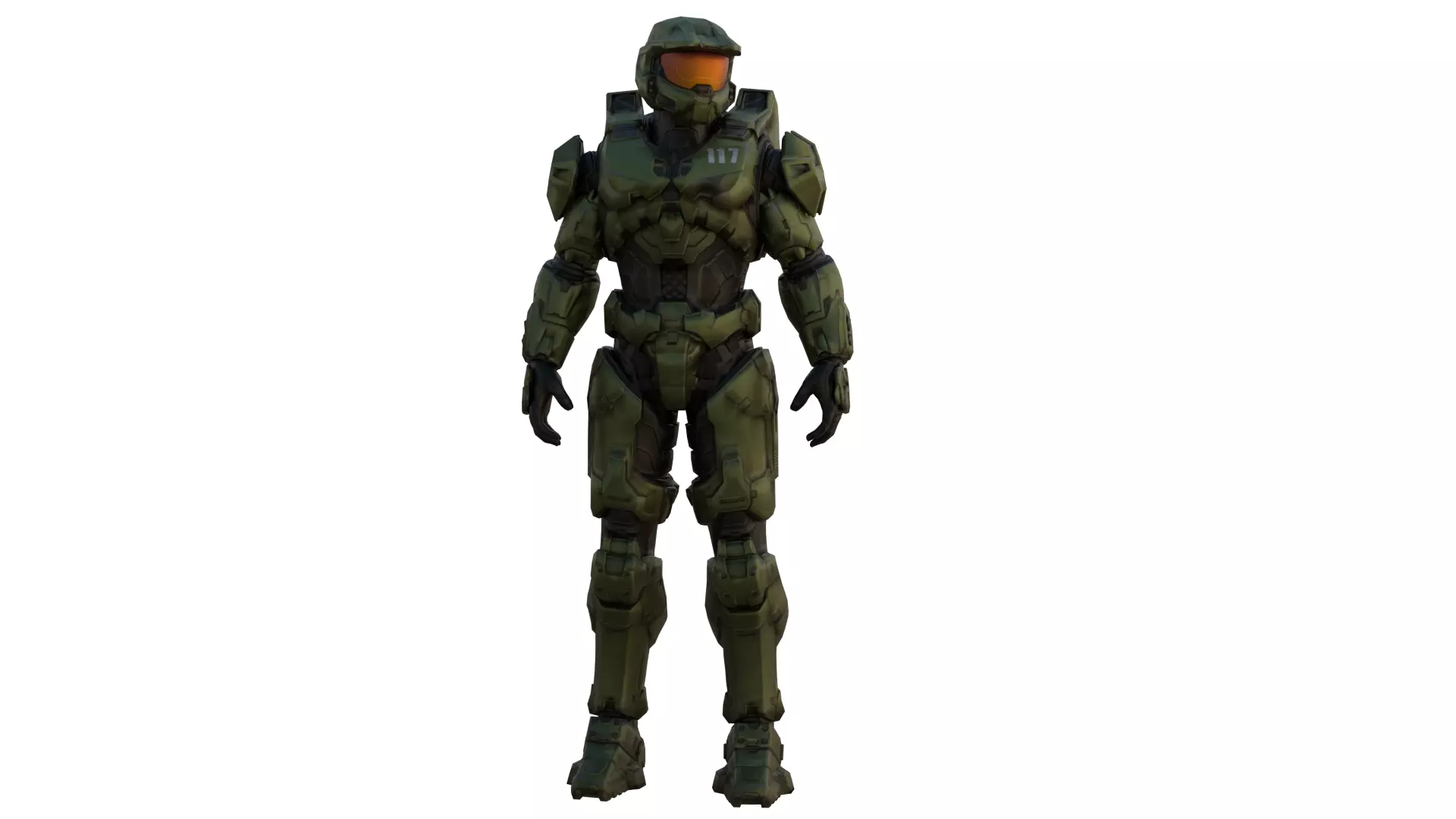 Highly Detailed Master Chief 3D Model Realistic Spartan Armor Low-poly 3D model_0