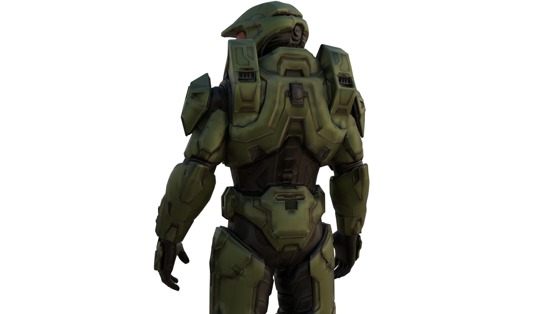 Highly Detailed Master Chief 3D Model Realistic Spartan Armor Low-poly 3D model_8