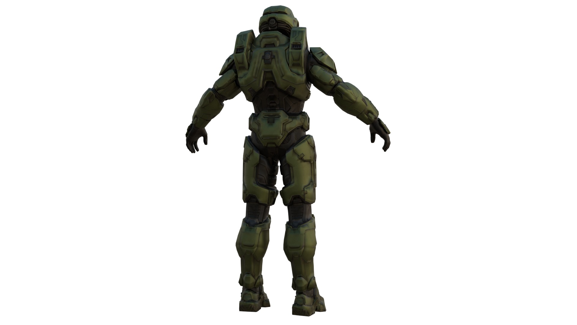 Highly Detailed Master Chief 3D Model Realistic Spartan Armor Low-poly 3D model_3