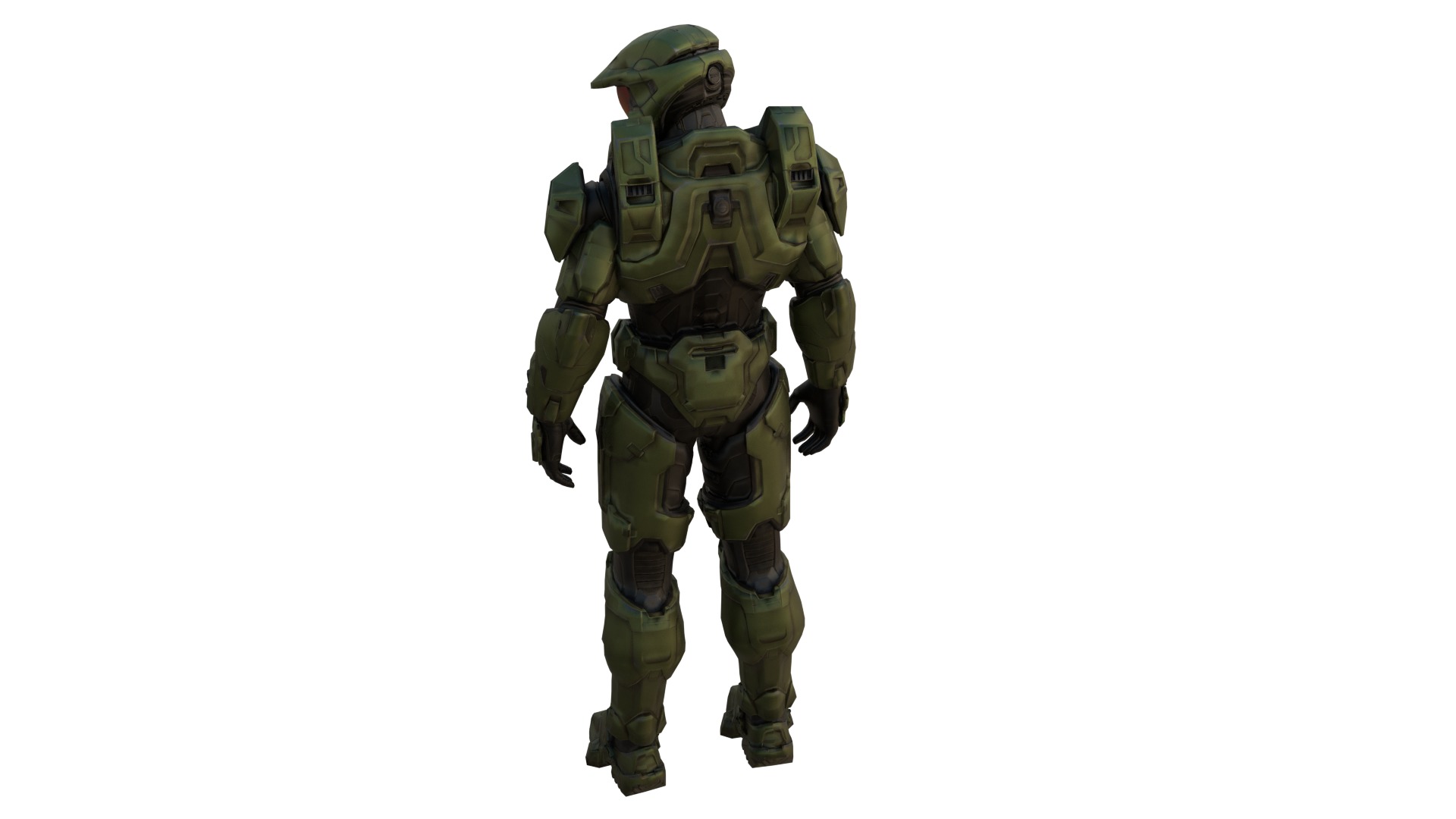 Highly Detailed Master Chief 3D Model Realistic Spartan Armor Low-poly 3D model_5