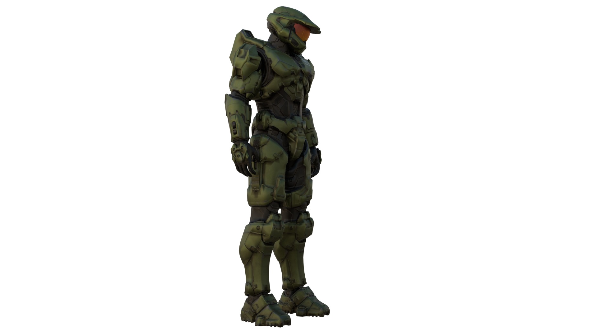 Highly Detailed Master Chief 3D Model Realistic Spartan Armor Low-poly 3D model_6