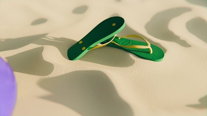 slipper - Havaianas Brasil Low-poly 3D model