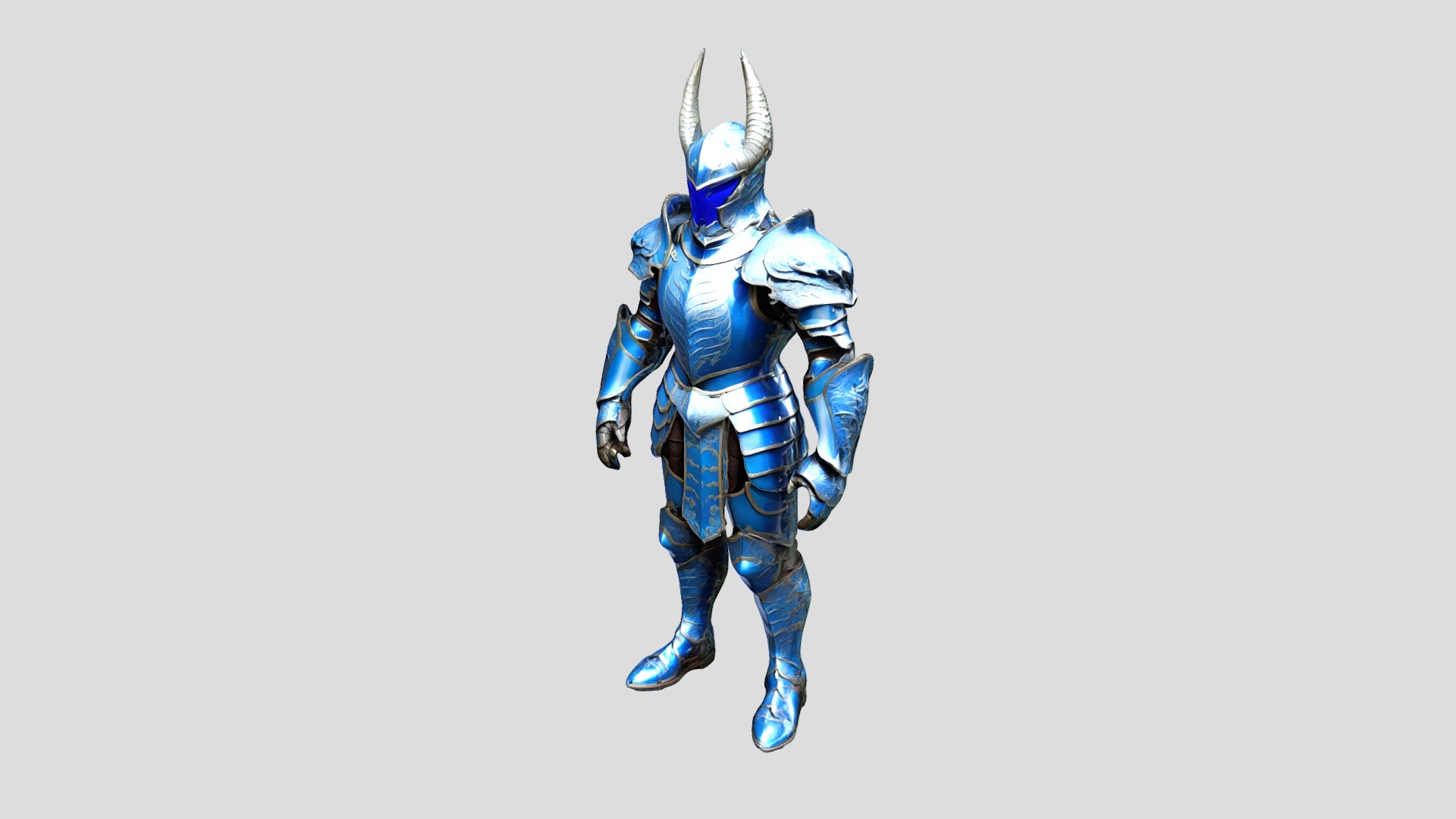 Rigged Knight Character Low-poly 3D model_7