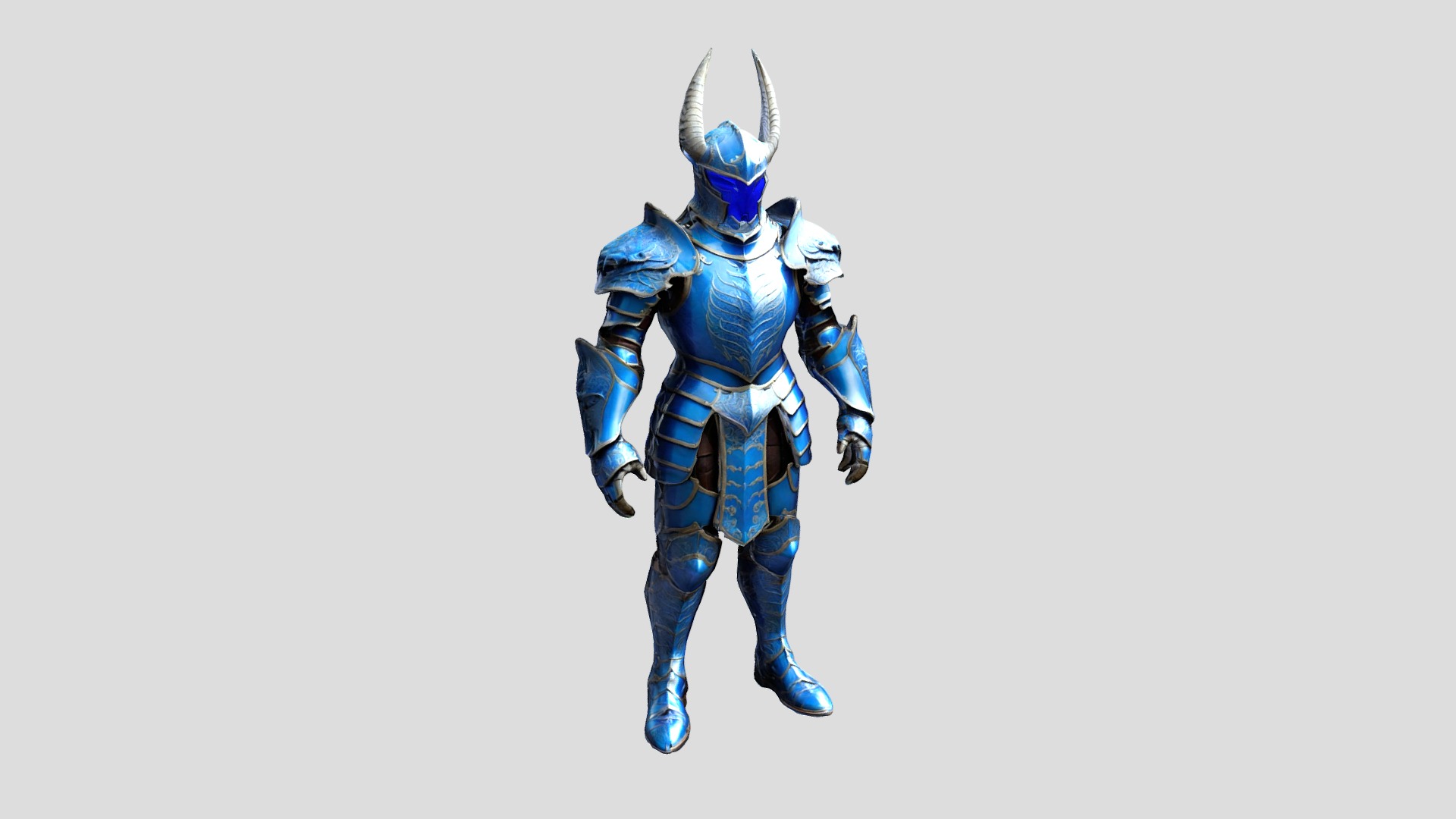 Rigged Knight Character Low-poly 3D model_1