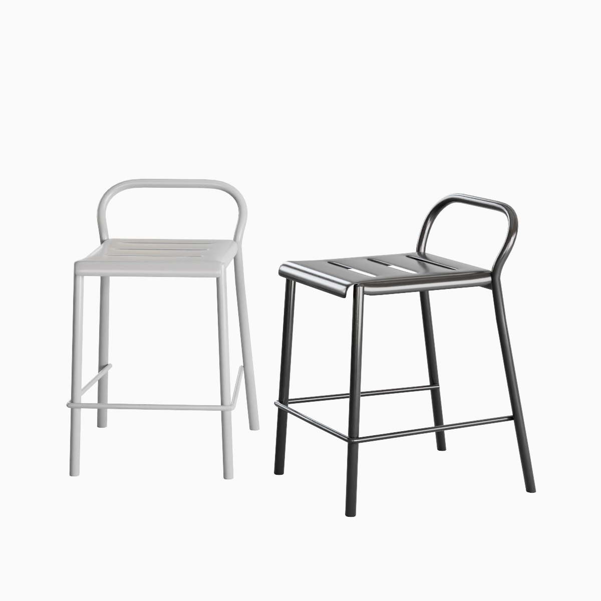 Modern Stool B 05 3D model_3