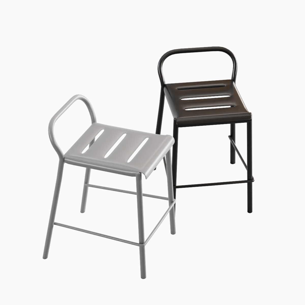 Modern Stool B 05 3D model_4