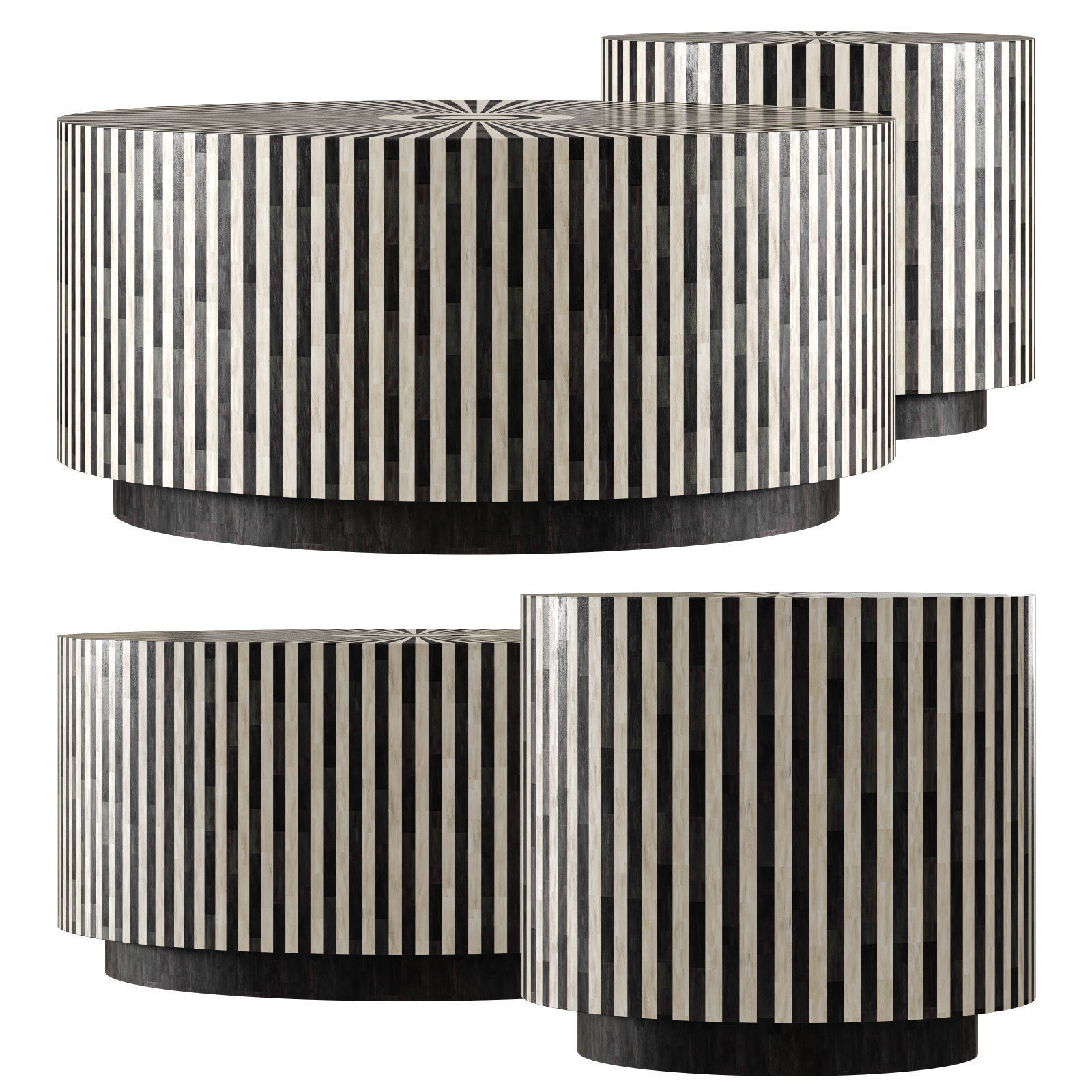 Kare electra coffee tables 3D model_3