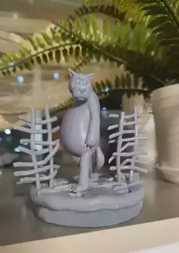 Fat wolf for 3D printing STL