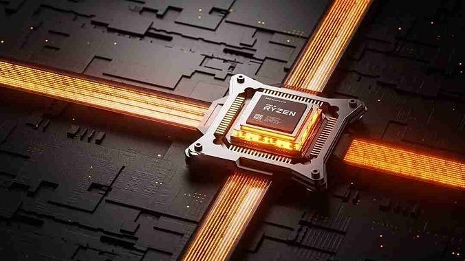 Ryzen Chip Free 3D model