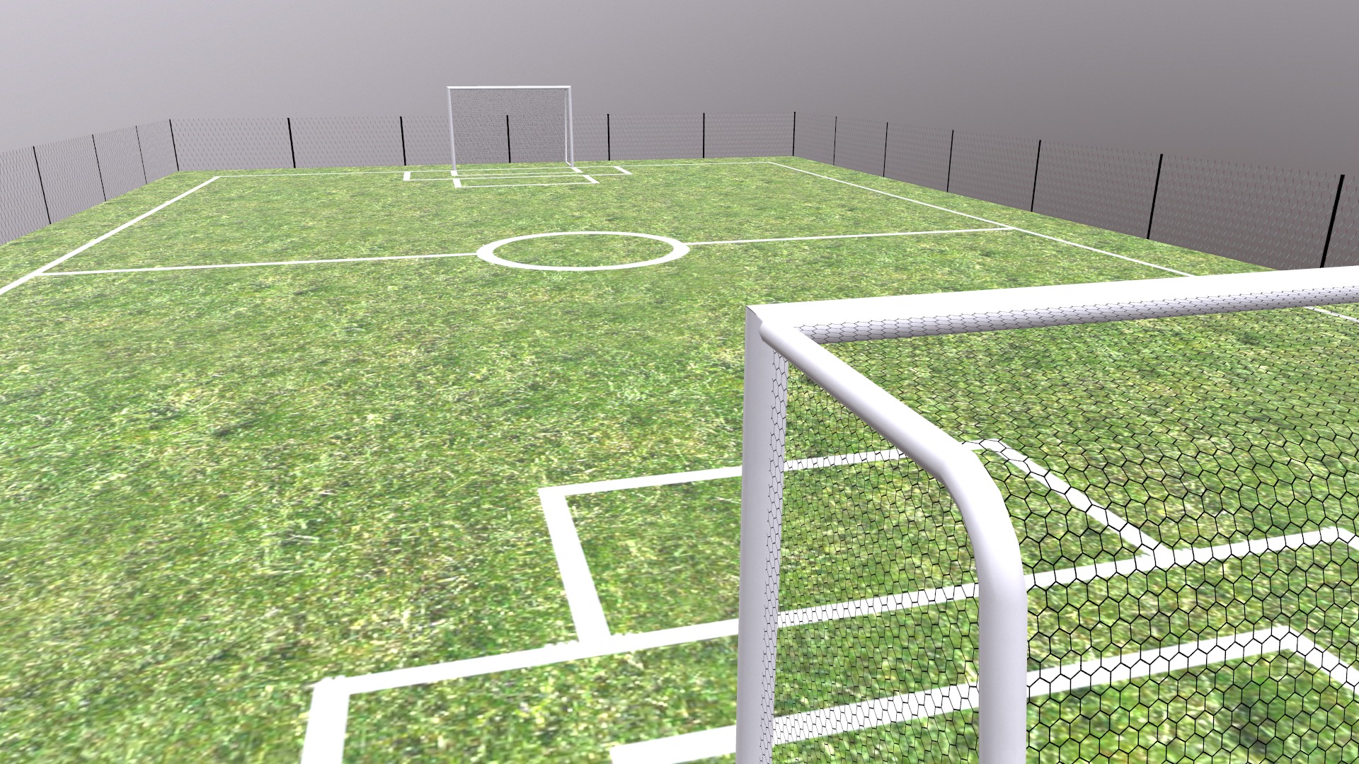 Football Field Low Poly Low-poly 3D model_13