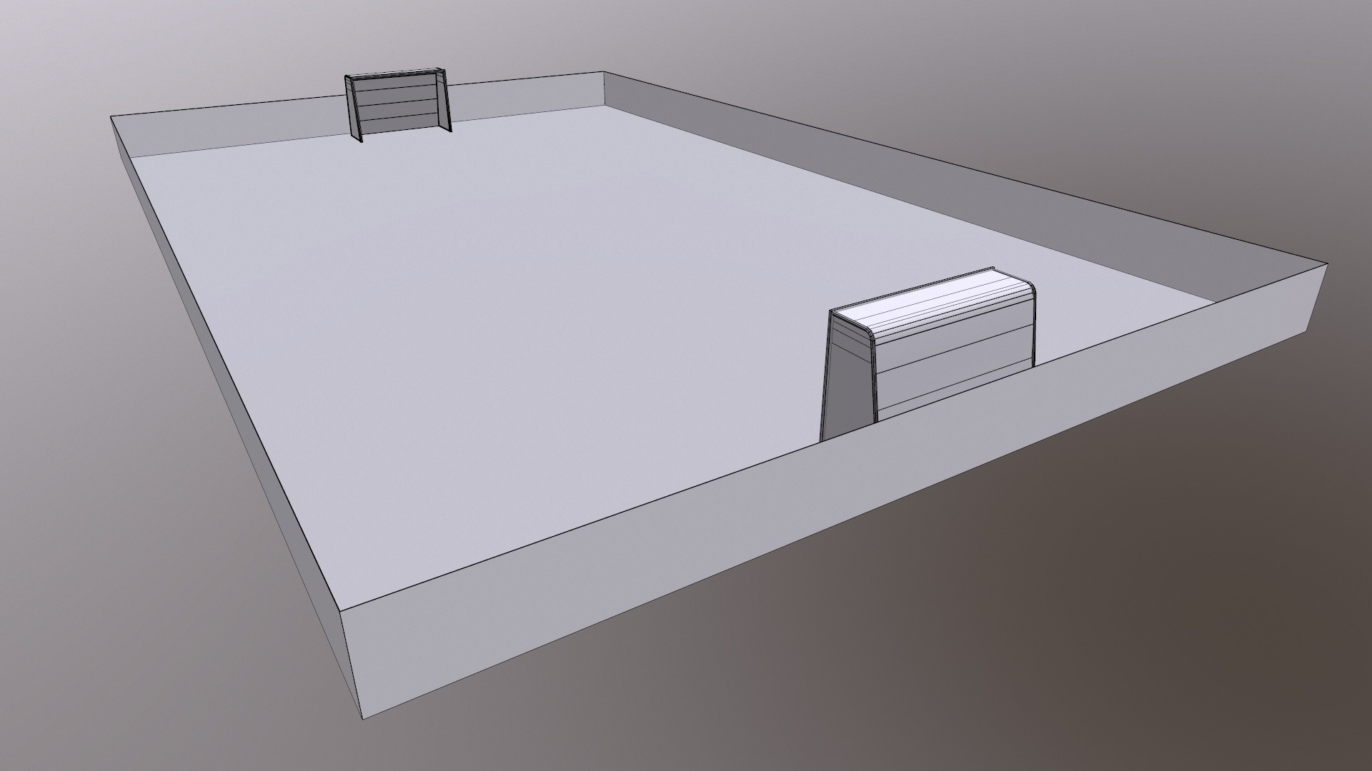 Football Field Low Poly Low-poly 3D model_30