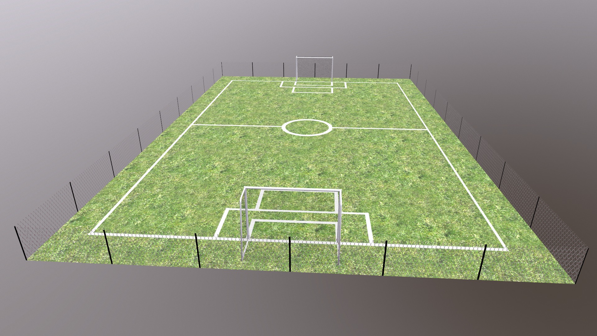 Football Field Low Poly Low-poly 3D model_20