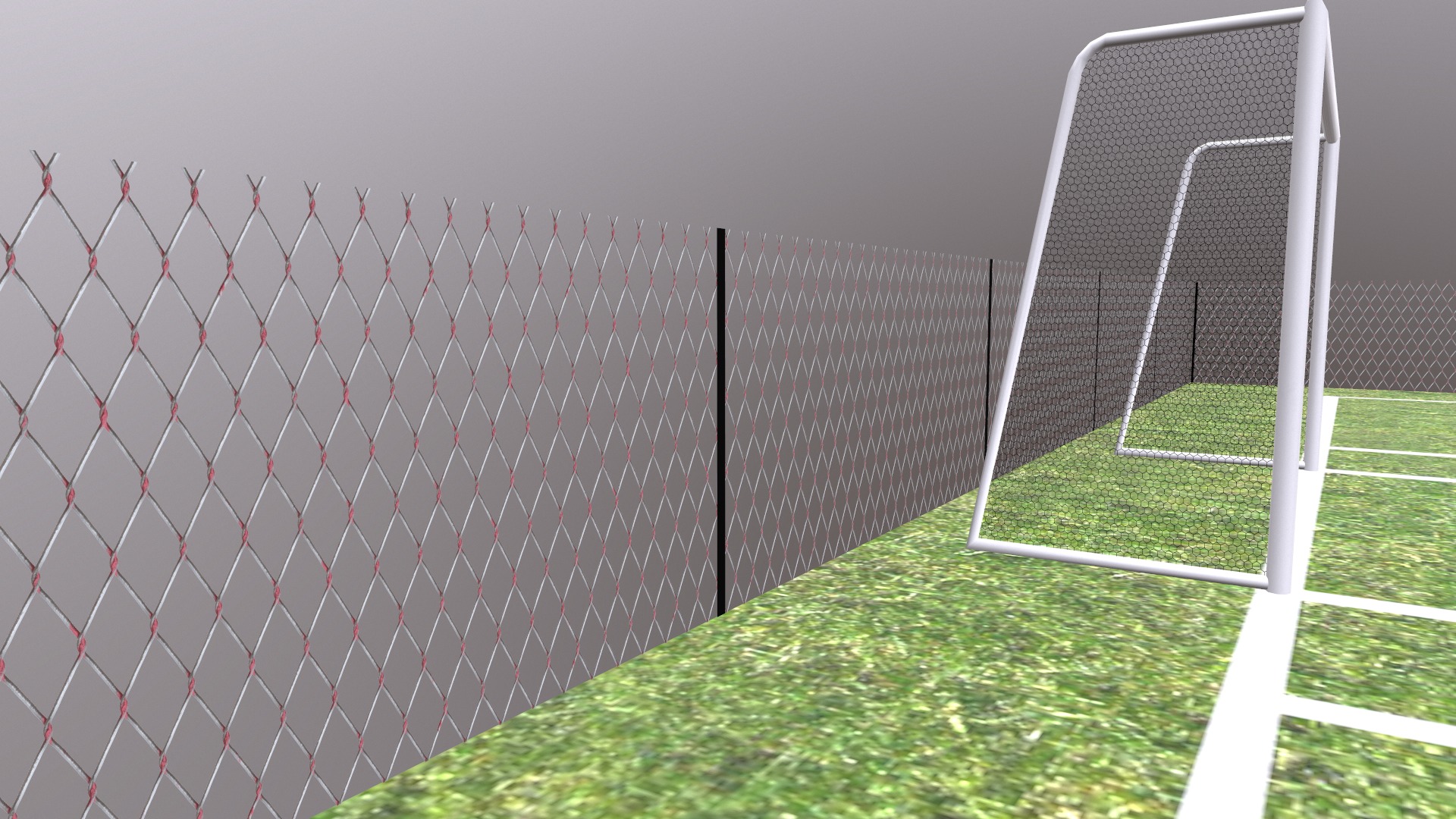 Football Field Low Poly Low-poly 3D model_17