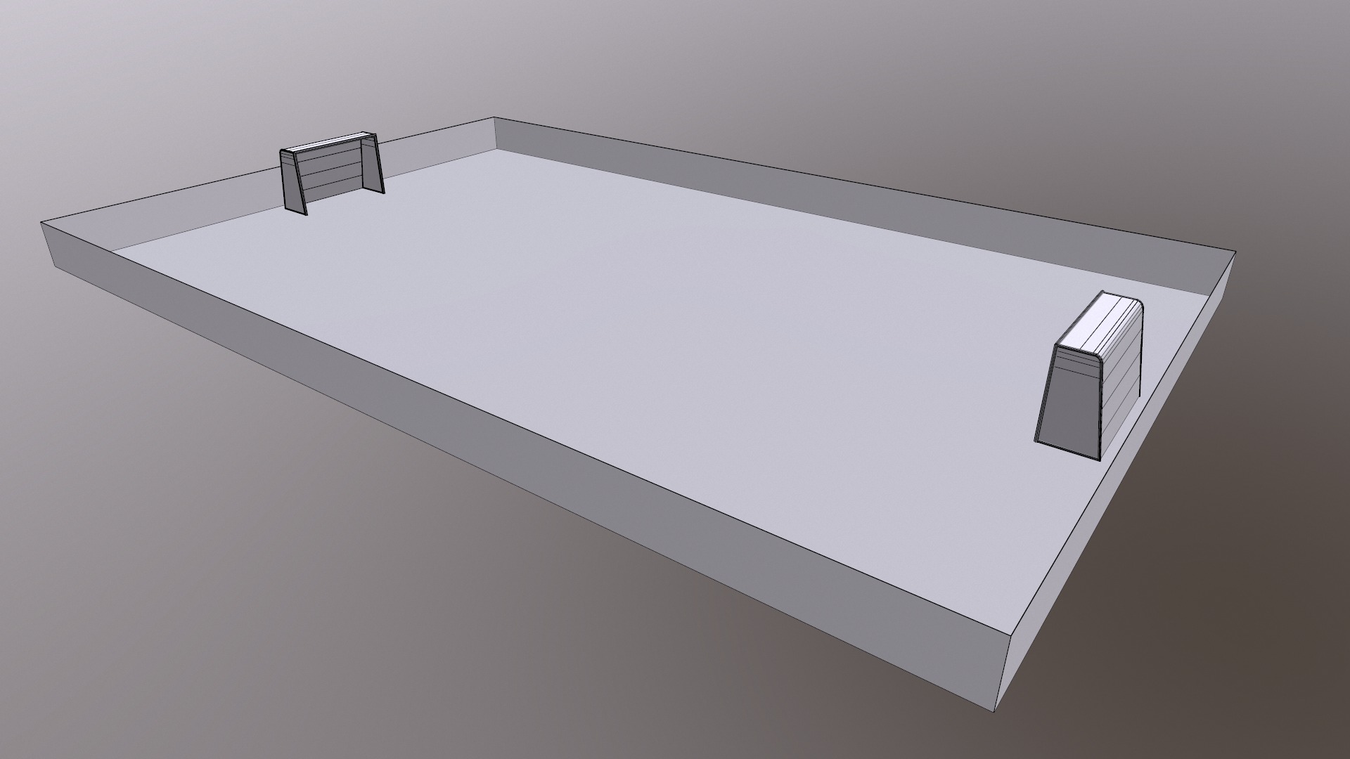 Football Field Low Poly Low-poly 3D model_29