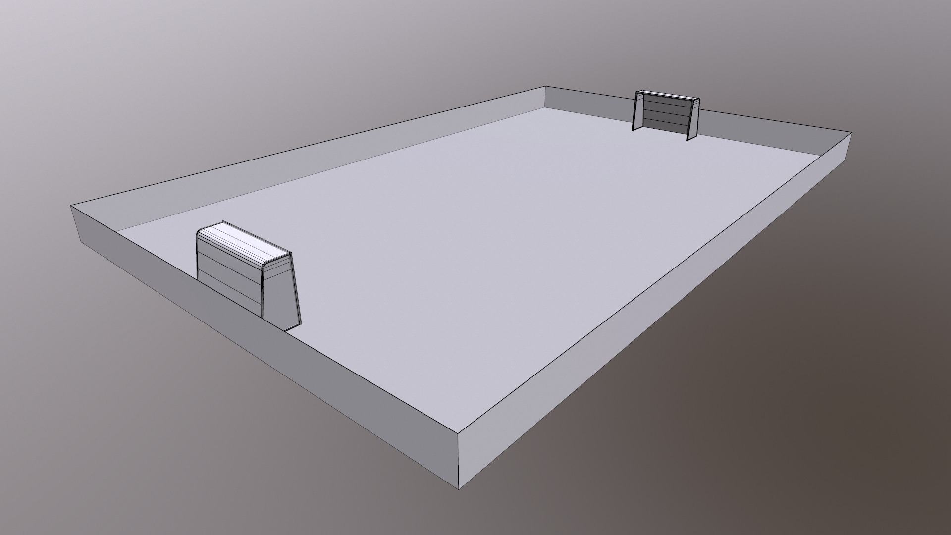 Football Field Low Poly Low-poly 3D model_27