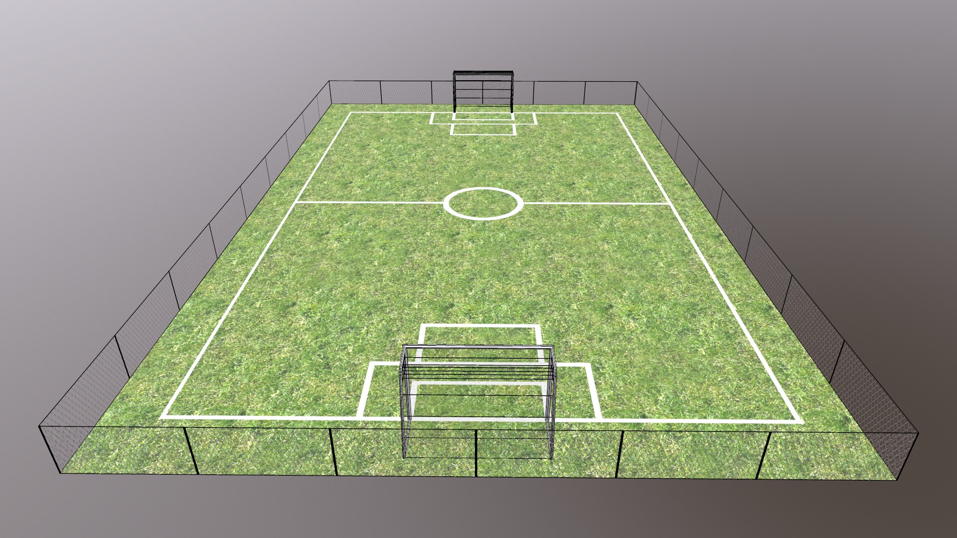 Football Field Low Poly Low-poly 3D model_25