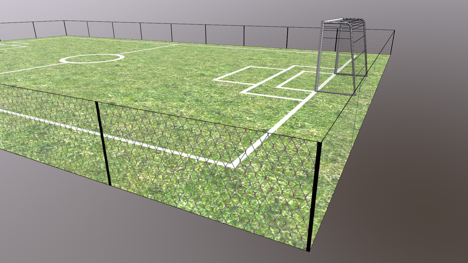 Football Field Low Poly Low-poly 3D model_24