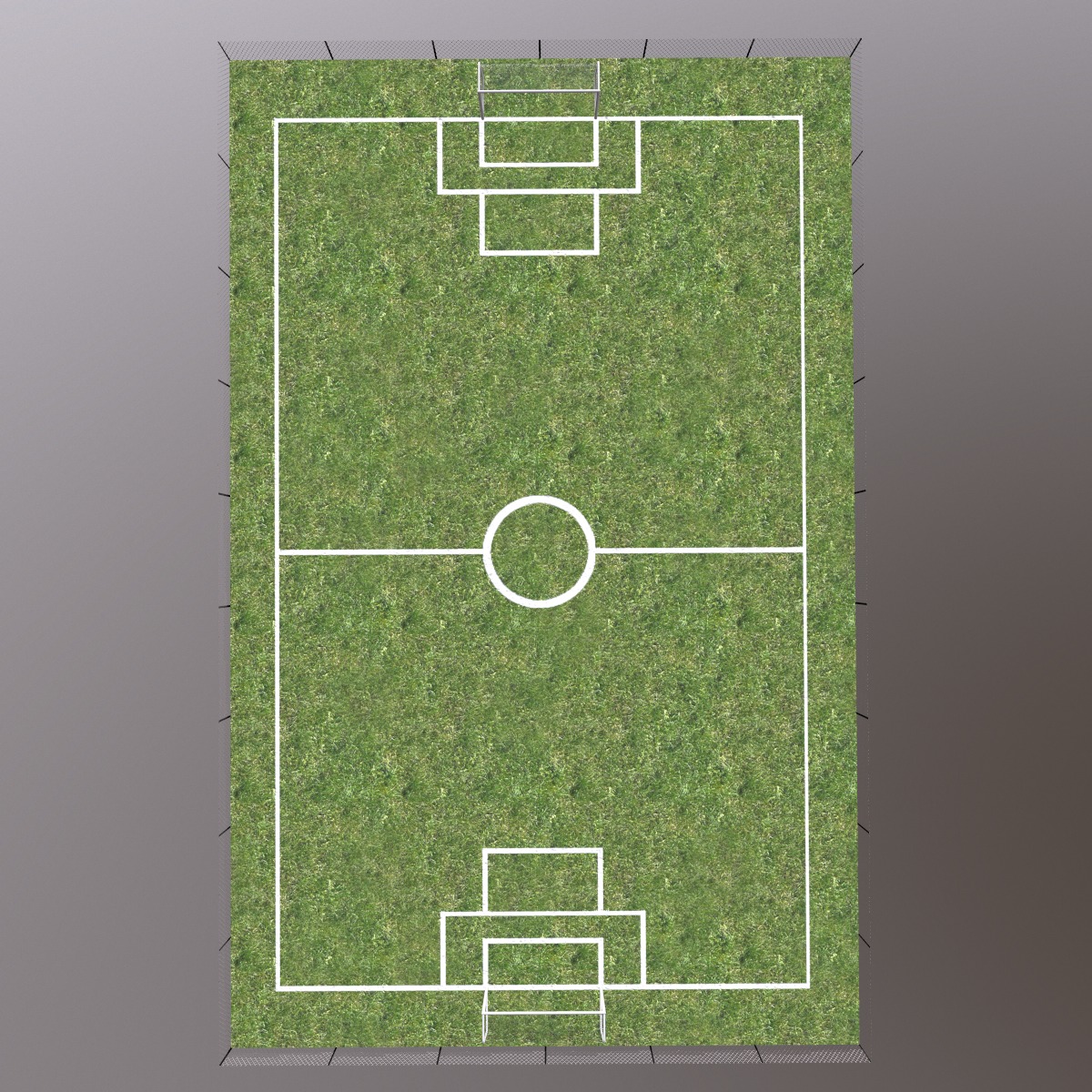 Football Field Low Poly Low-poly 3D model_4