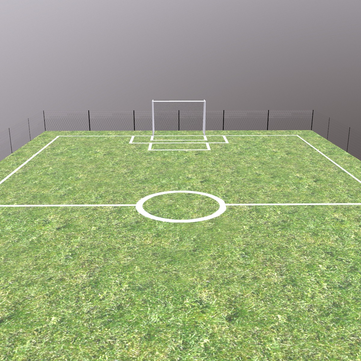 Football Field Low Poly Low-poly 3D model_5