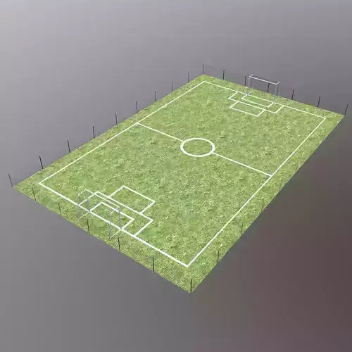 Football Field Low Poly