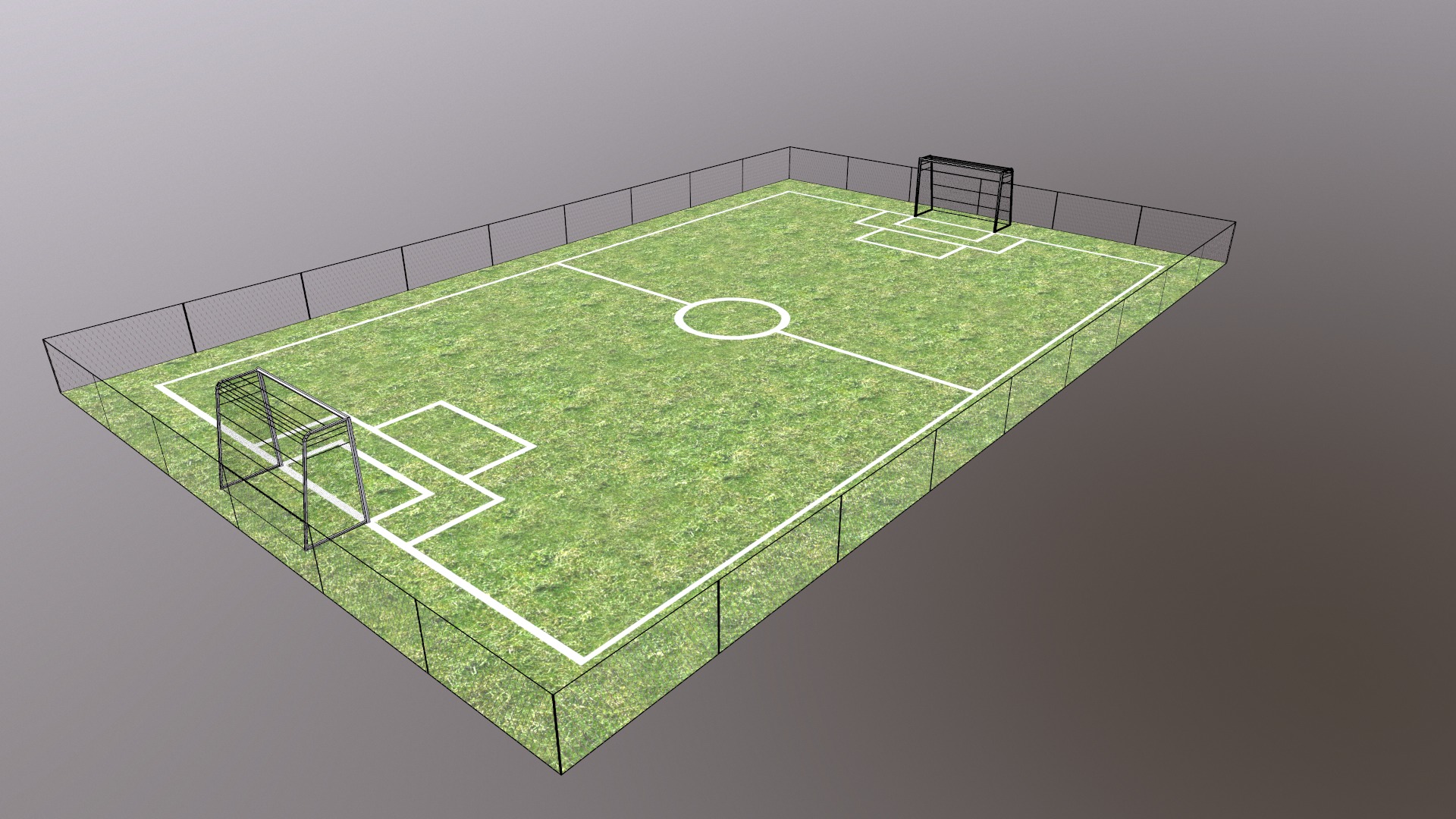 Football Field Low Poly Low-poly 3D model_26