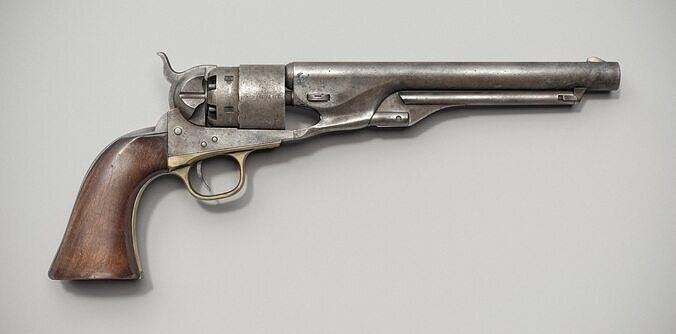  Colt 1860 Army Revolver Low-poly 3D model