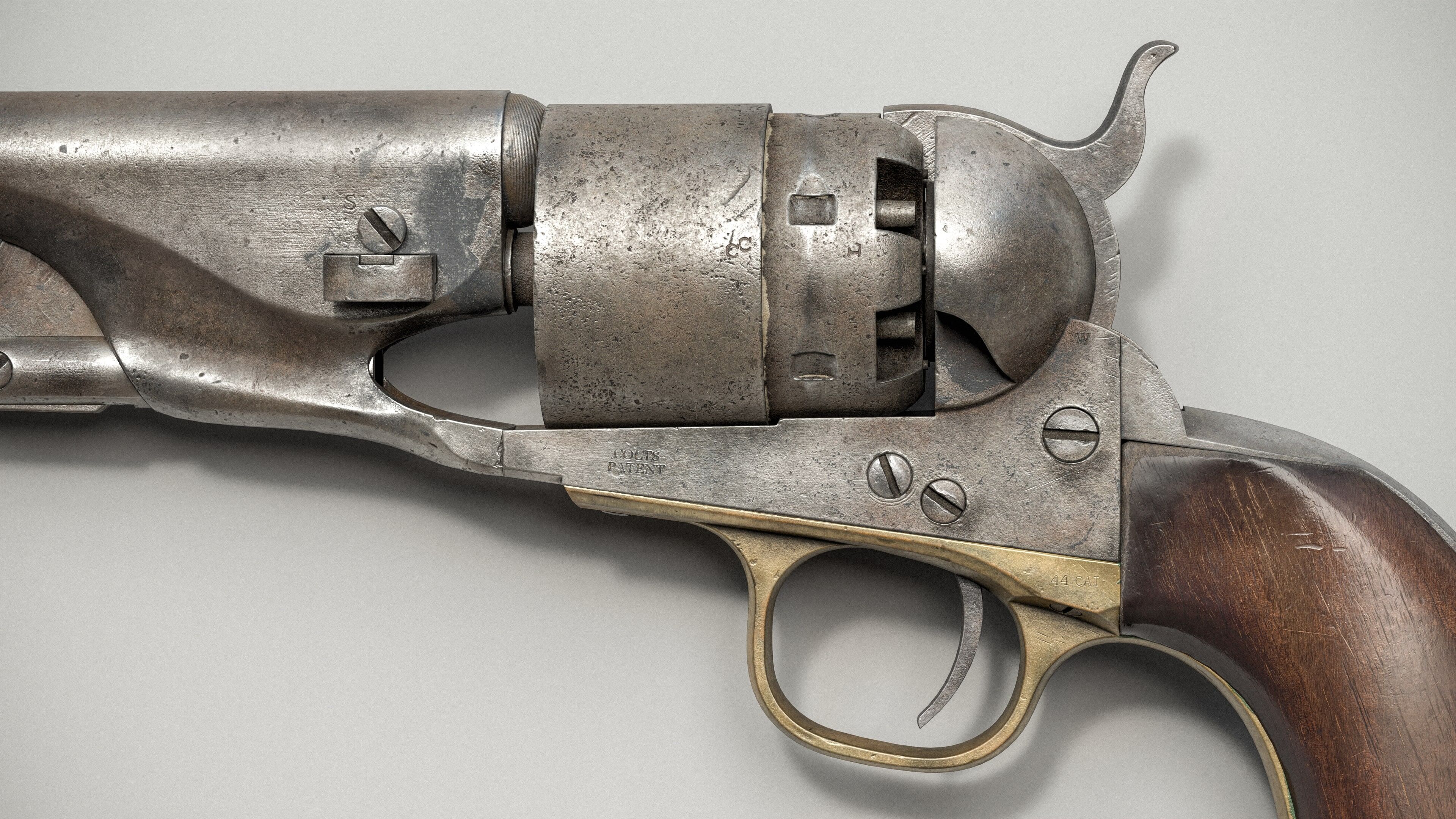 Colt 1860 Army Revolver Low-poly 3D model_3