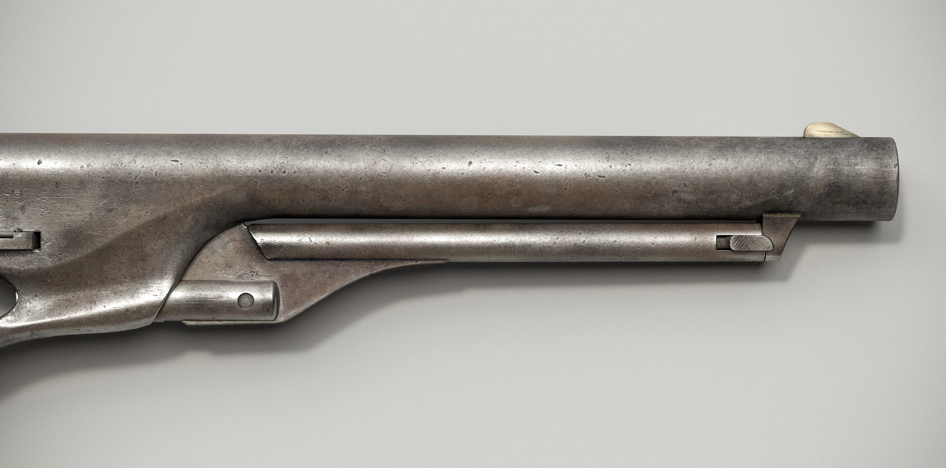Colt 1860 Army Revolver Low-poly 3D model_7