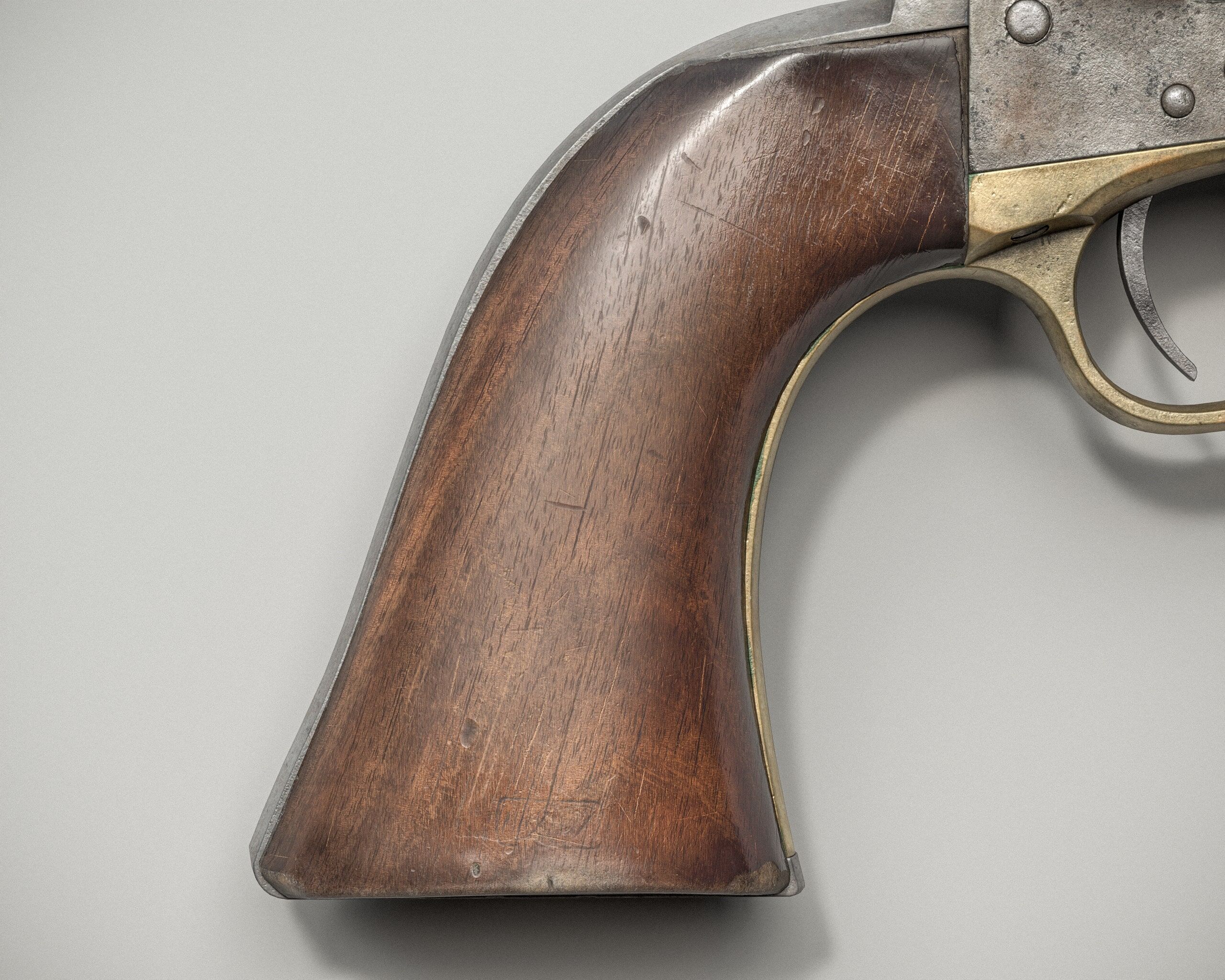 Colt 1860 Army Revolver Low-poly 3D model_4