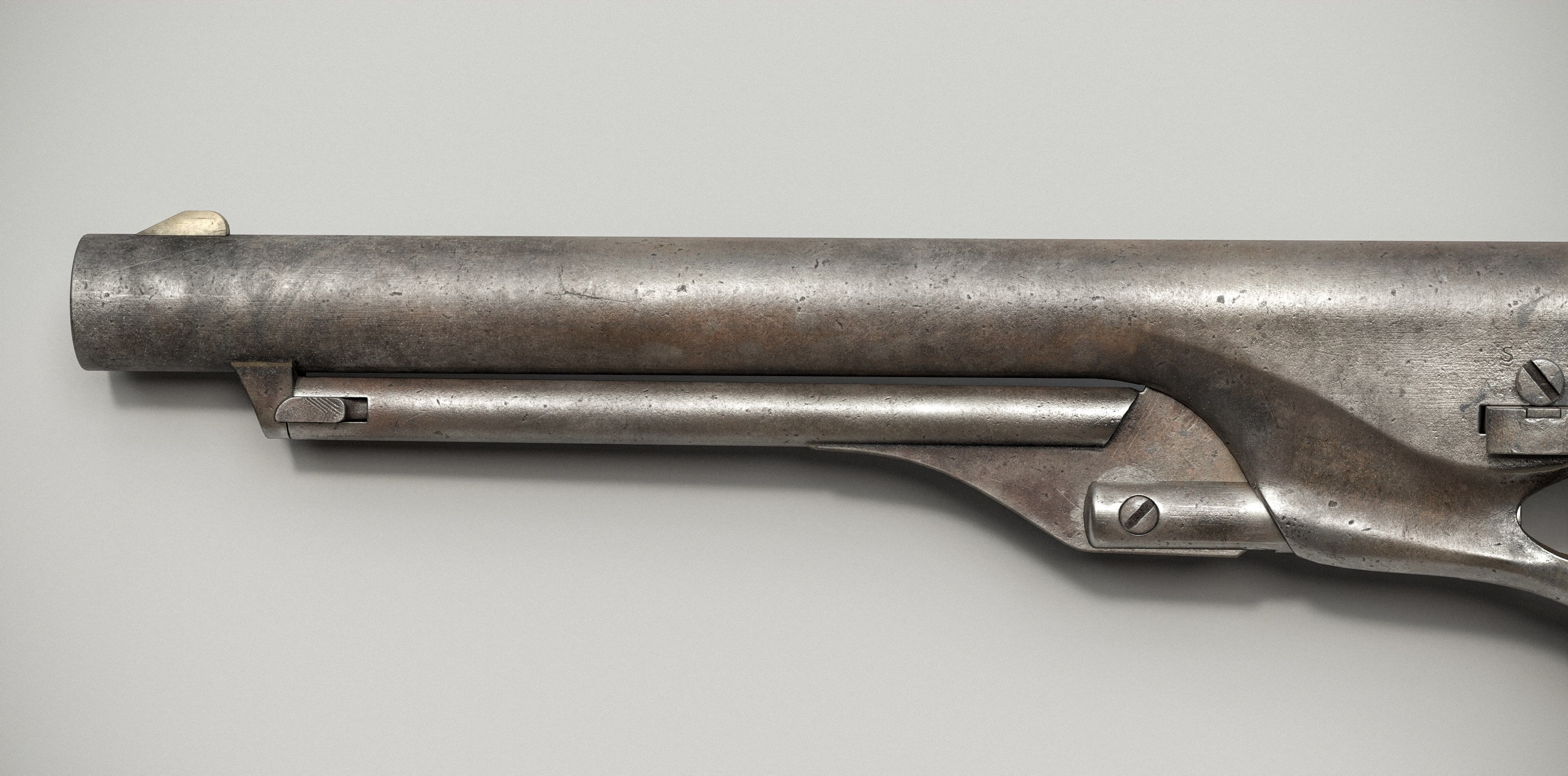 Colt 1860 Army Revolver Low-poly 3D model_8