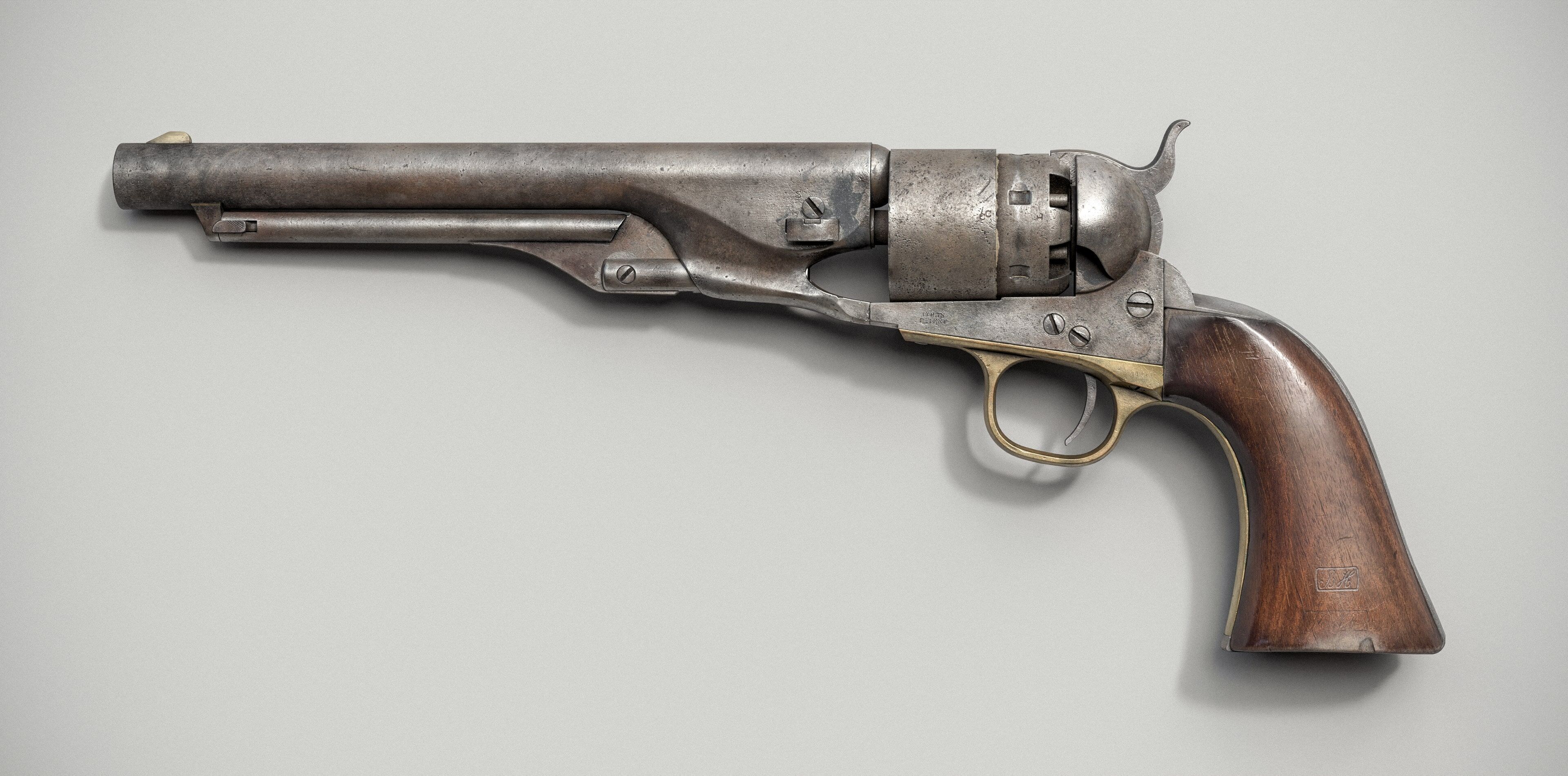 Colt 1860 Army Revolver Low-poly 3D model_1