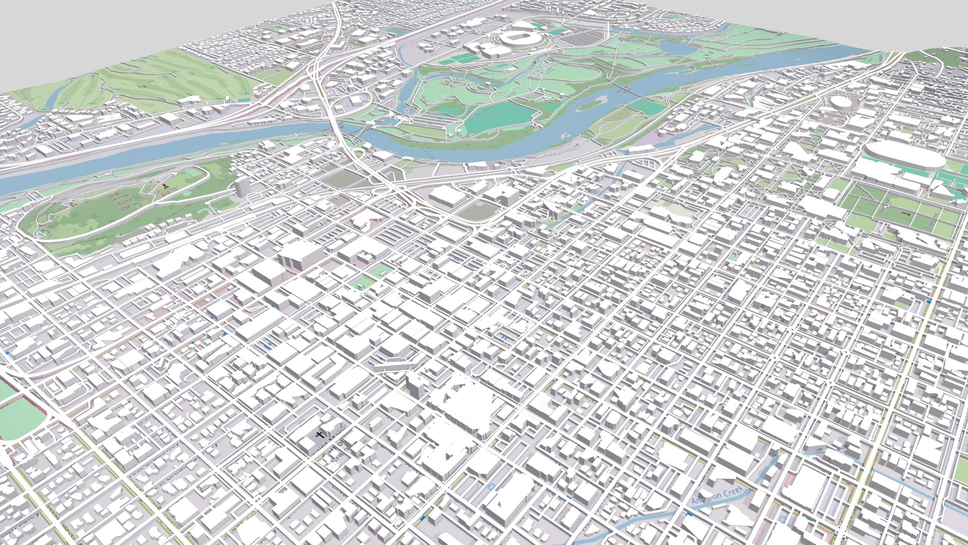 Cityscape Eugene Oregon USA 3D model_10