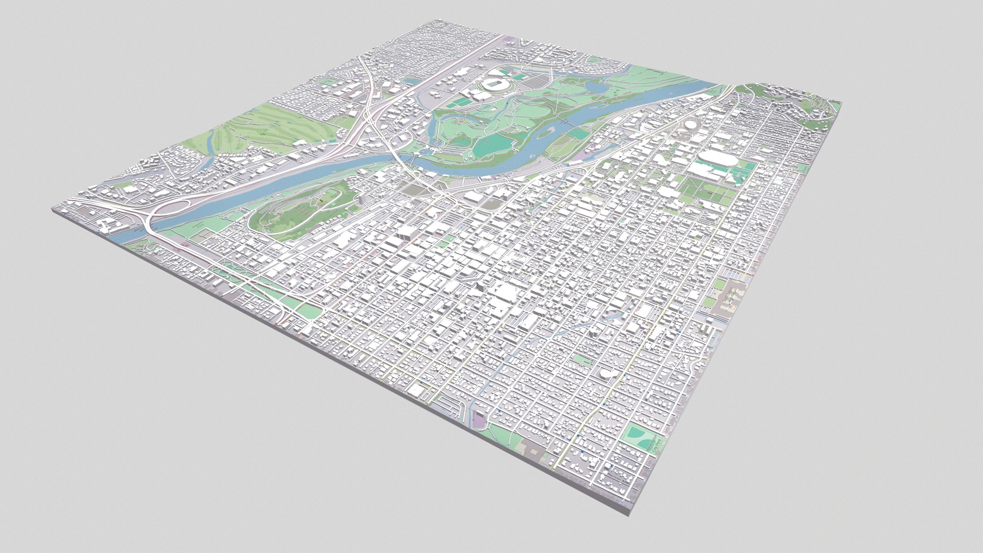 Cityscape Eugene Oregon USA 3D model_15