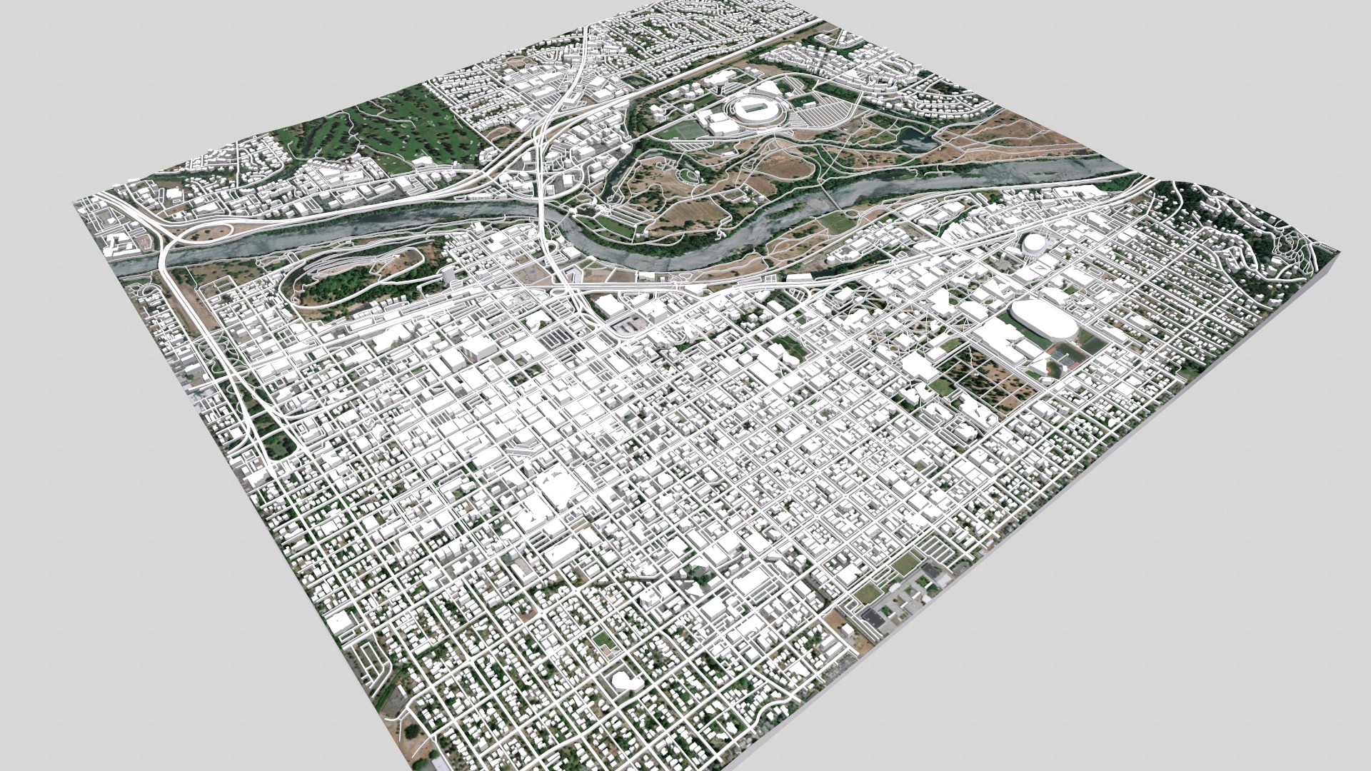 Cityscape Eugene Oregon USA 3D model_14