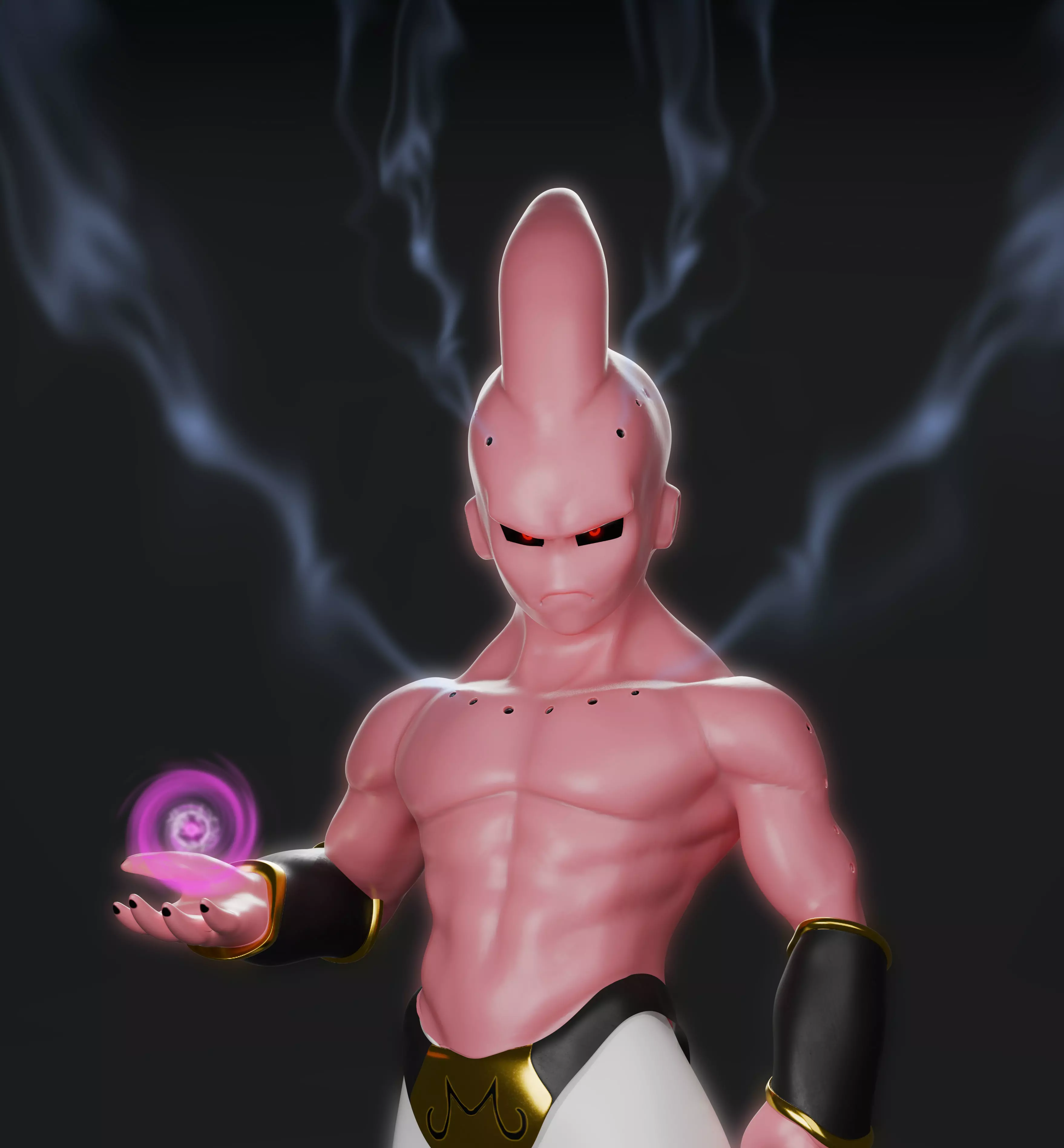 Kid buu Low-poly 3D model_0