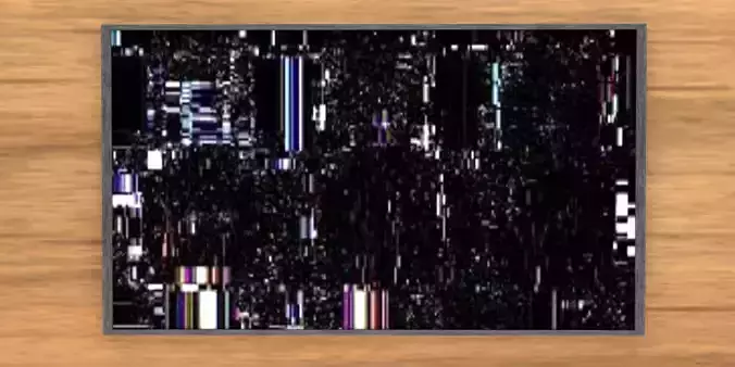 Game-Ready Glitched TV Screen