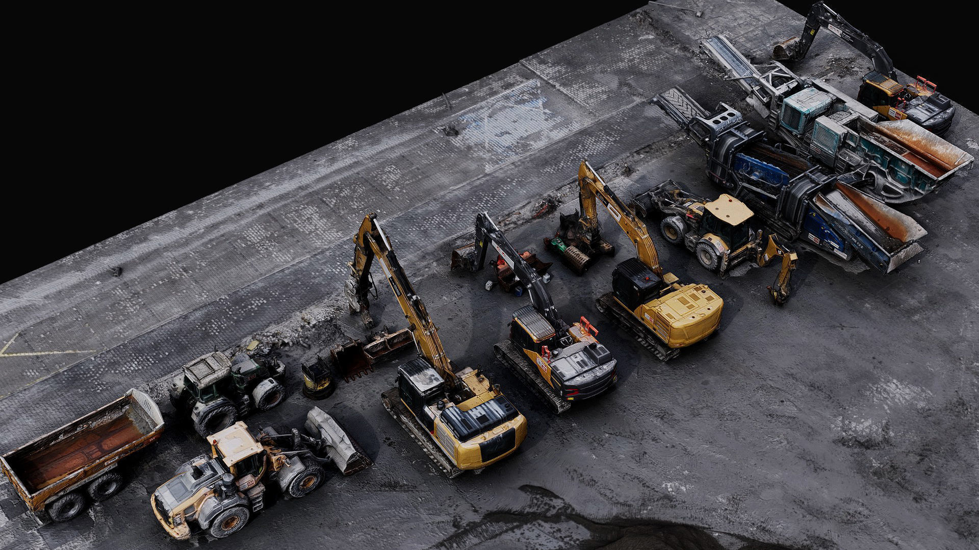 construction-site vehicles trucks machinery photogrammetry Low-poly 3D model_2