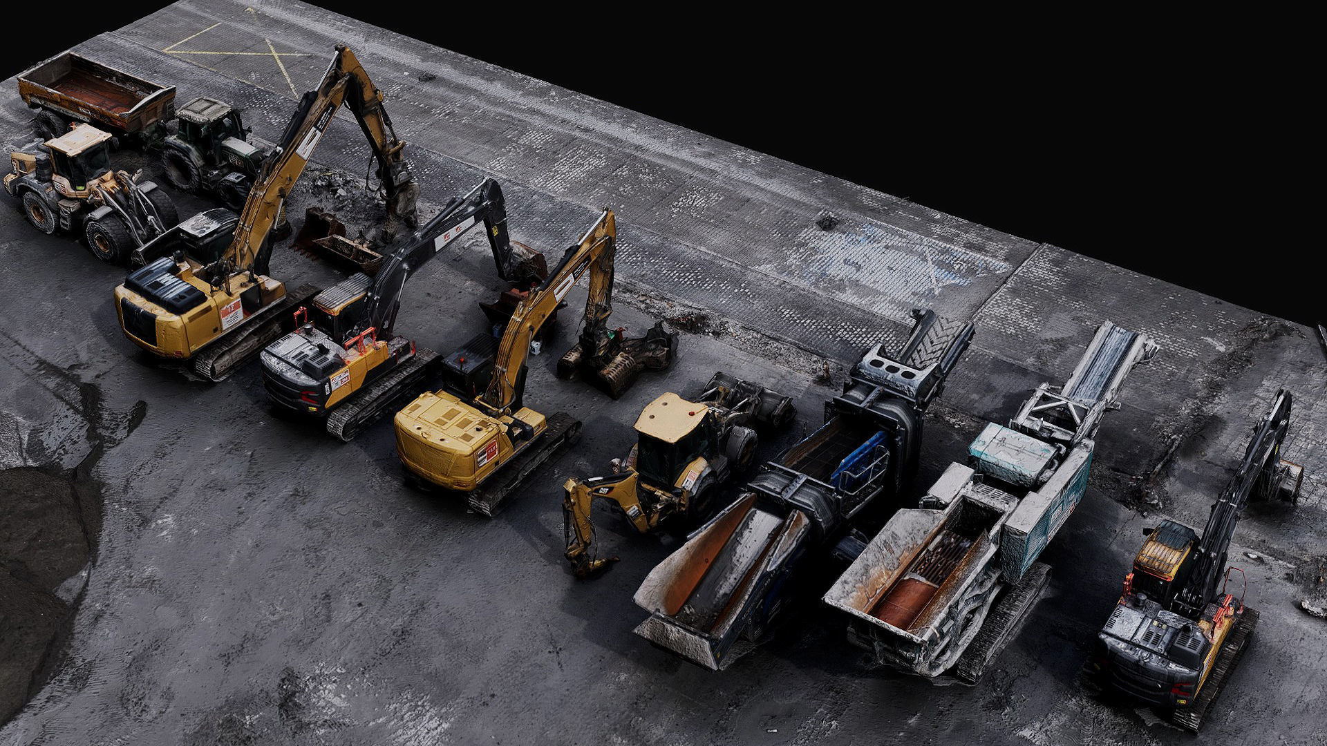 construction-site vehicles trucks machinery photogrammetry Low-poly 3D model_3