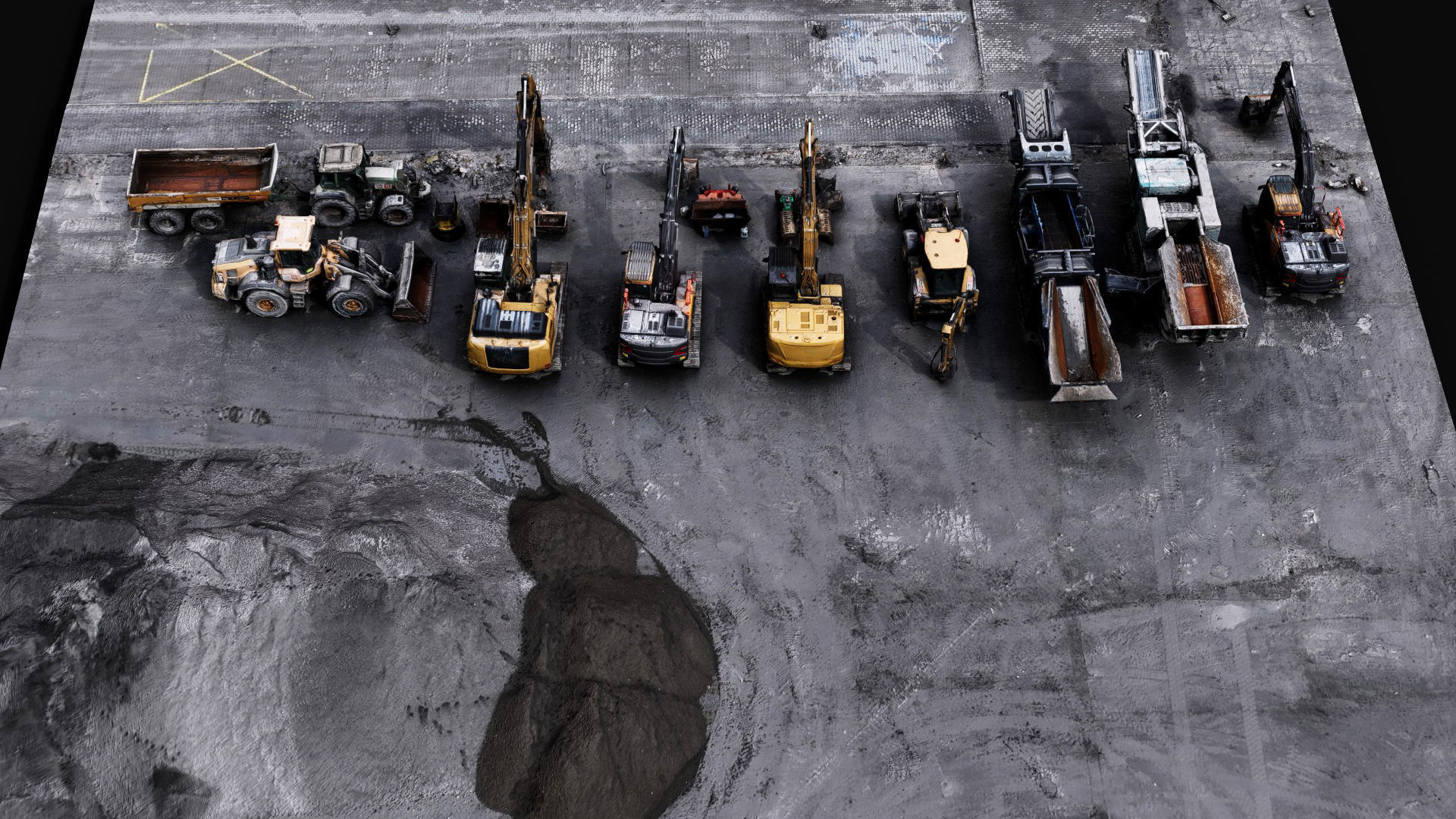 construction-site vehicles trucks machinery photogrammetry Low-poly 3D model_7