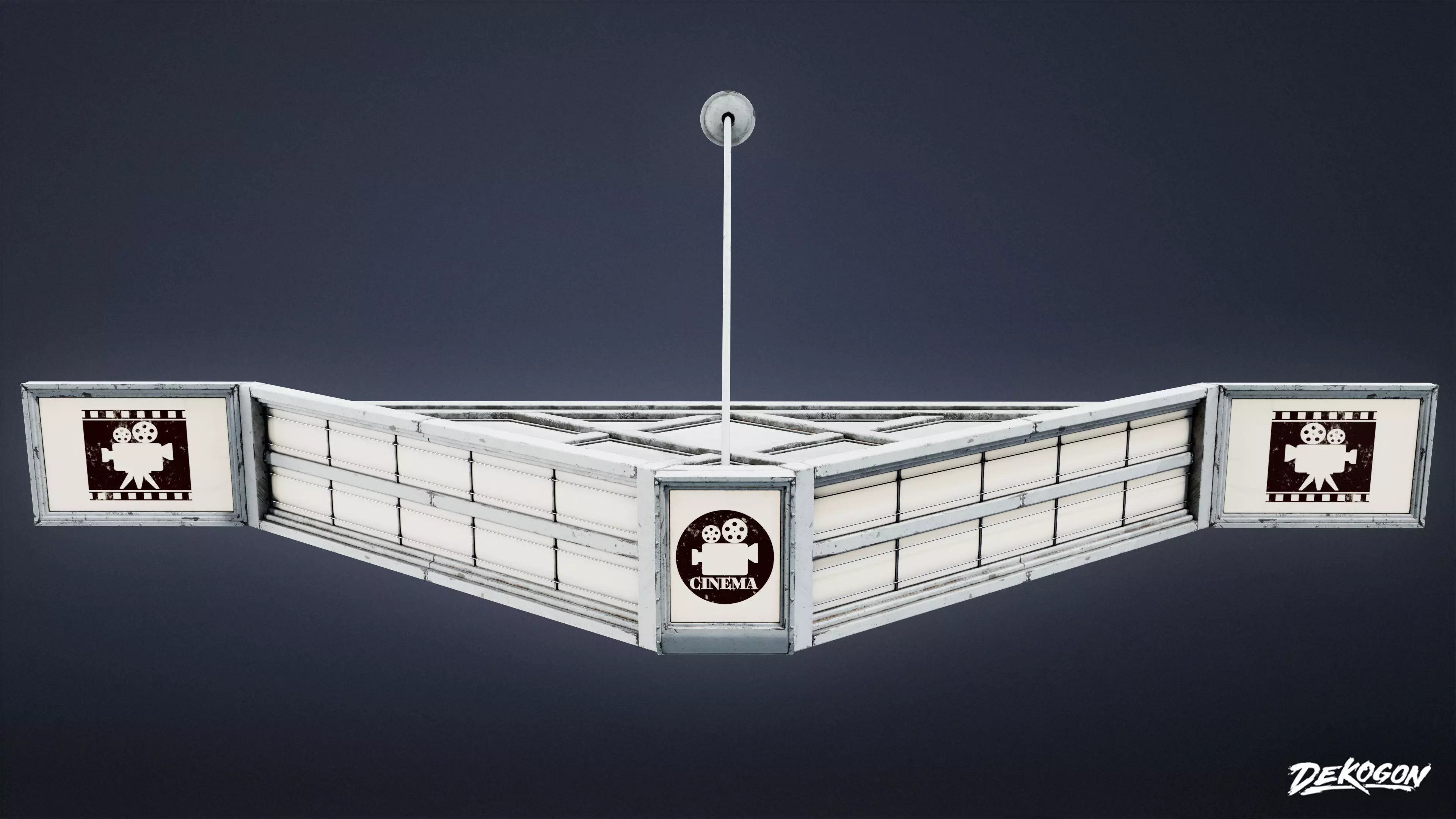 JOBSITE - Sign Theatre 01 - LOW POLY AND NANITE Low-poly 3D model