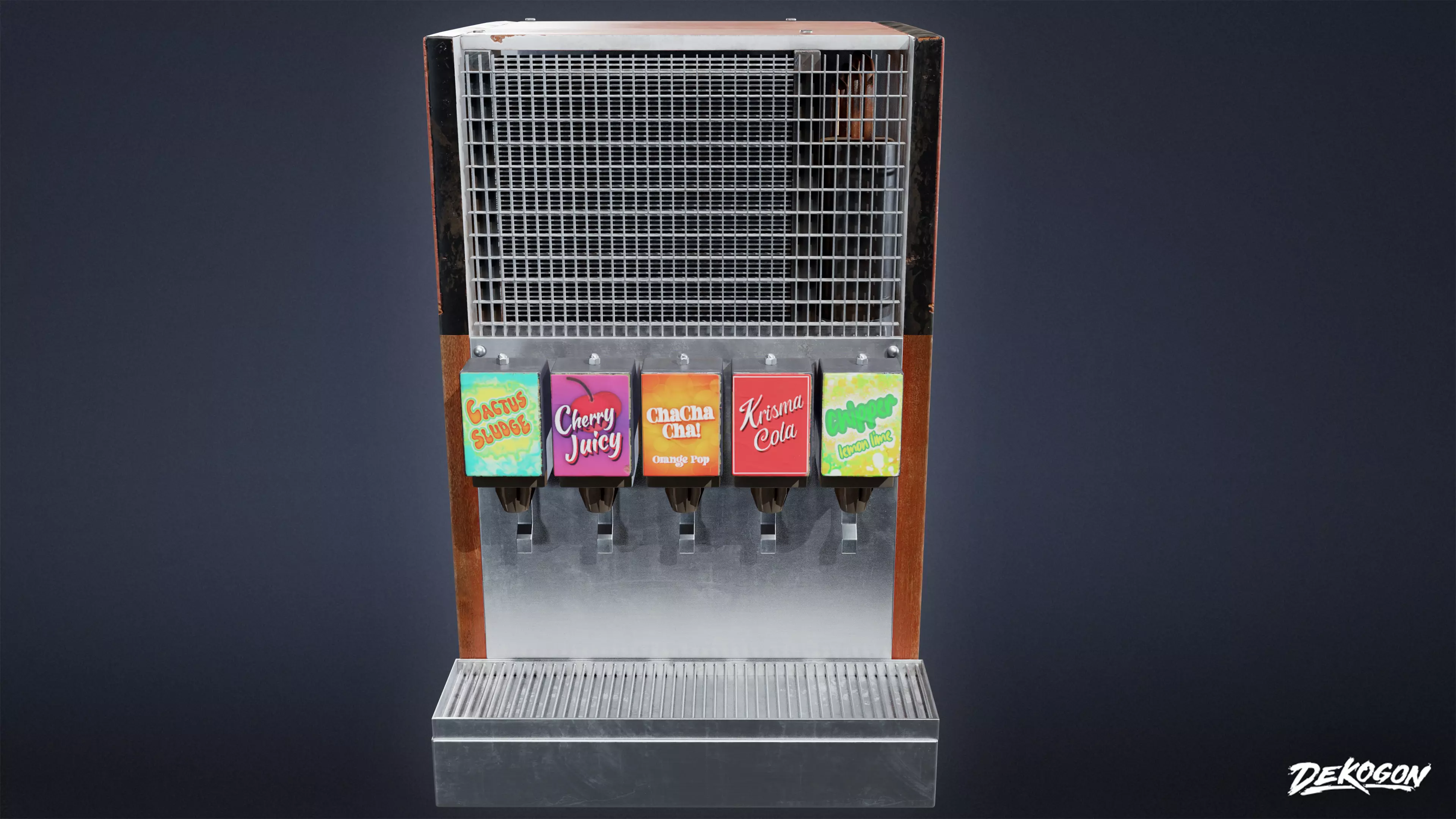 JOBSITE - Soda Machine Set 01 - LOW POLY AND NANITE Low-poly 3D model_0