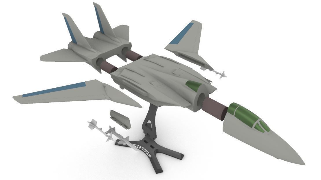 F-14 Tomcat 3D print model_7